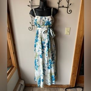 Silk maxi dress. Empire waist, full length 100% silk.